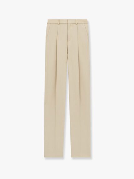Saint Laurent Wool Tuxedo Trouser With Silk Lining