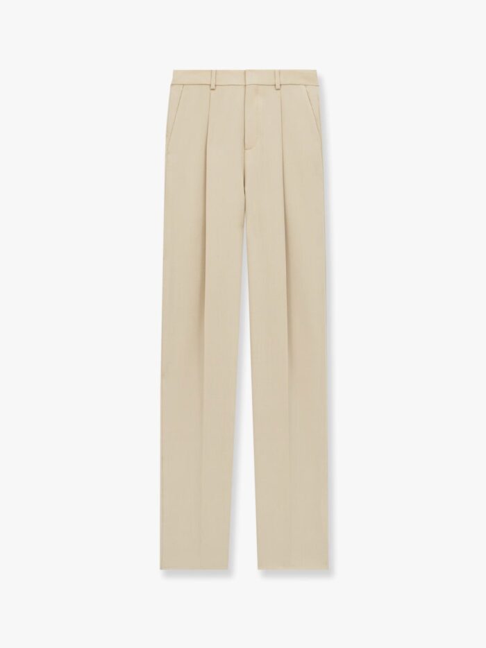 Saint Laurent Wool Tuxedo Trouser With Silk Lining
