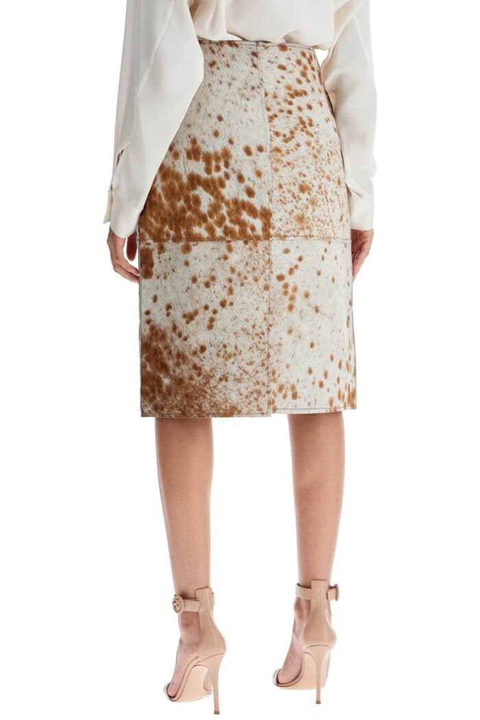 SAKS POTTS "leopard Print Midi Skirt