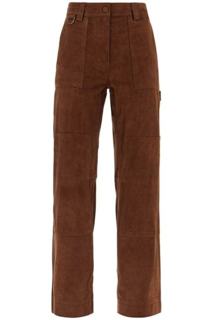 SAKS POTTS Suede Leather Workwear Pants