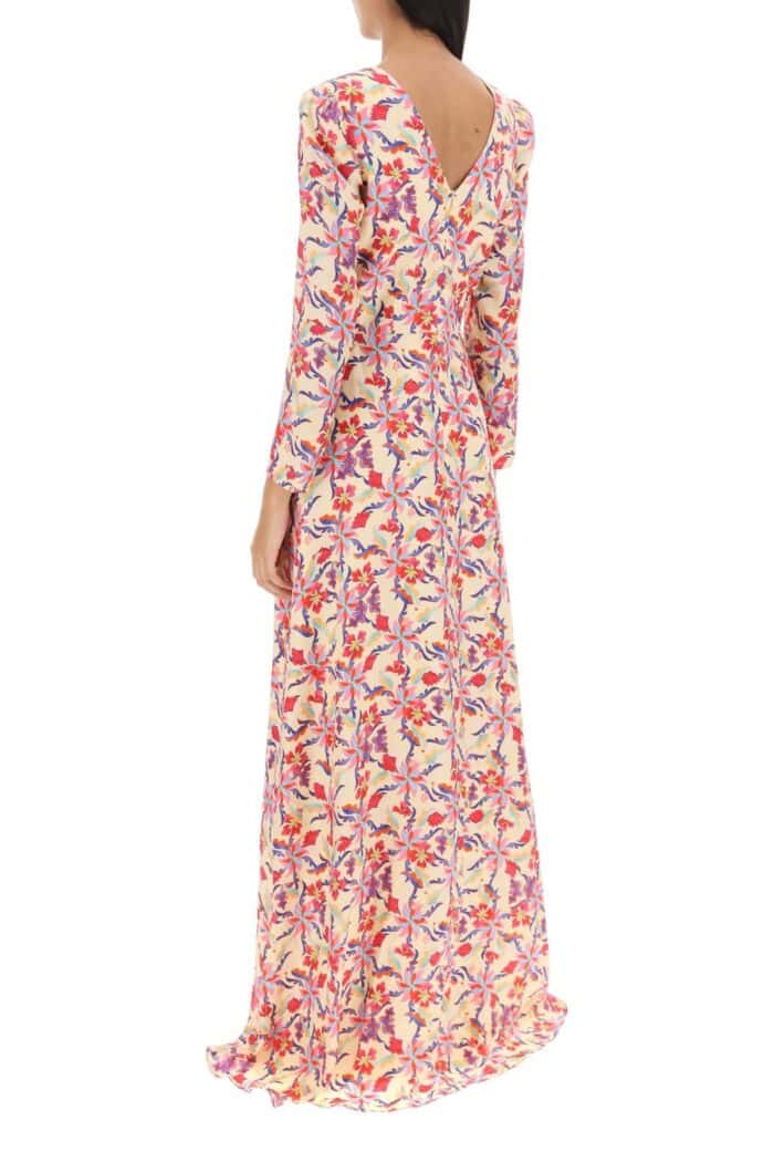 Saloni Margot Long-sleeved Maxi Dress