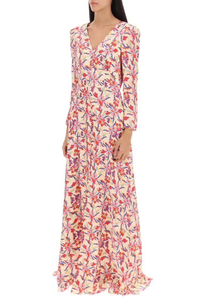 Saloni Margot Long-sleeved Maxi Dress