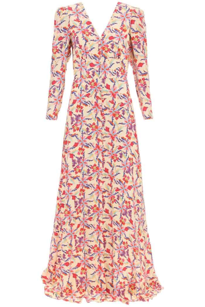 Saloni Margot Long-sleeved Maxi Dress