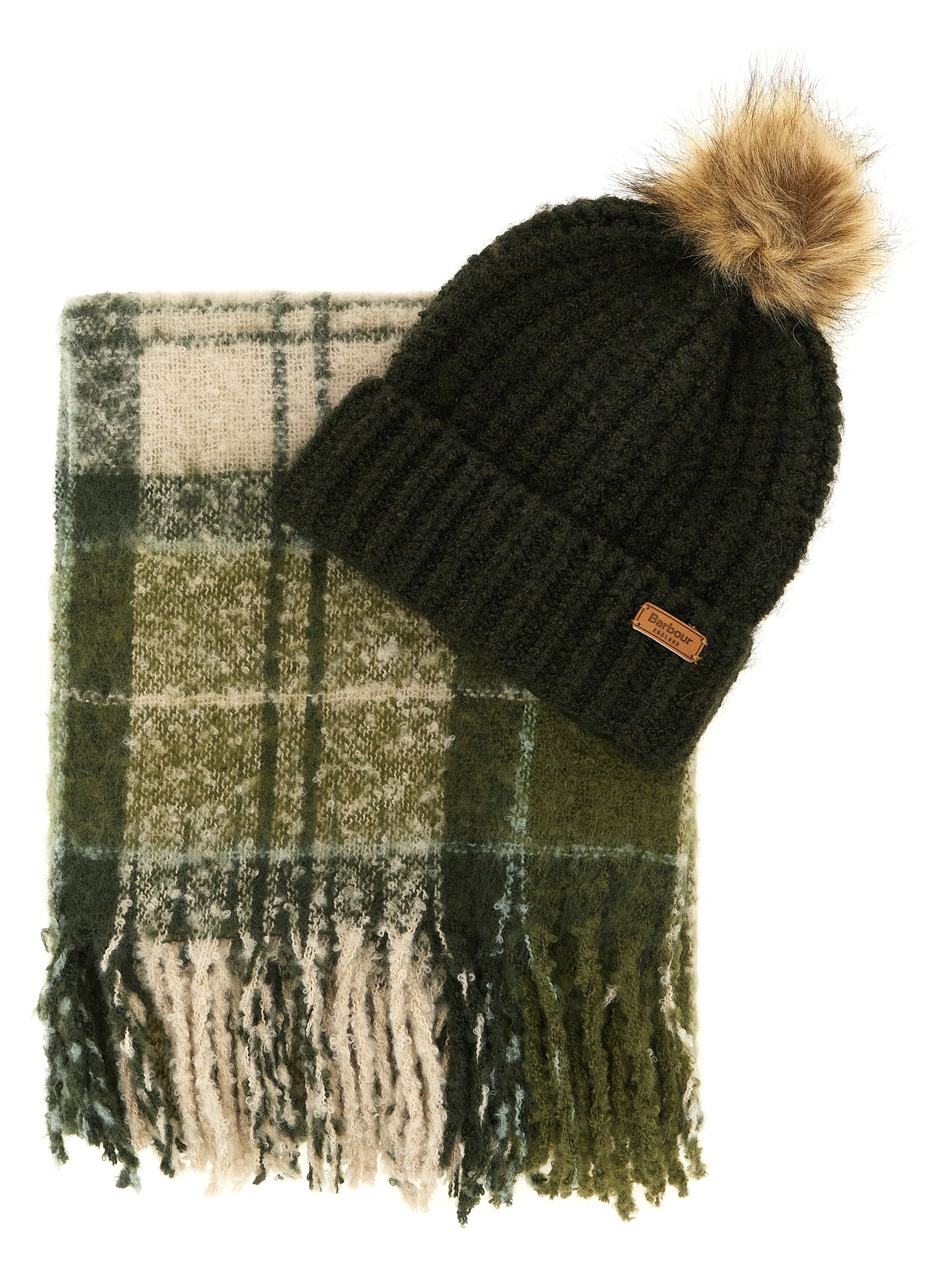 BARBOUR 'Saltburn' Set: Cap + Scarf