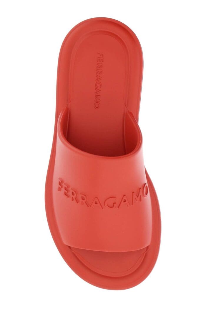 Salvatore Ferragamo Debossed Logo Rubber Mules