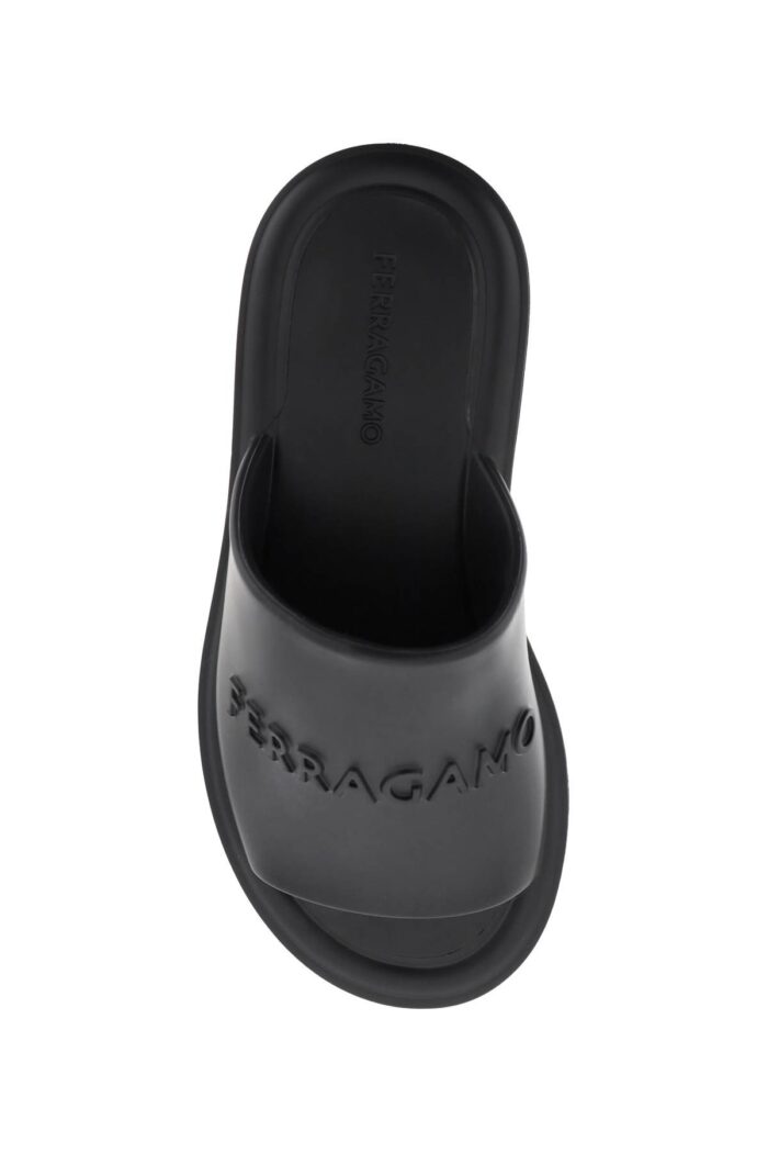 Salvatore Ferragamo Debossed Logo Rubber Mules