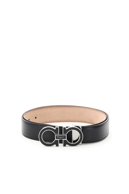 Salvatore Ferragamo Gancini Leather Belt