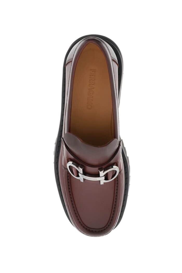 Salvatore Ferragamo Gancini Loafers With Chunky Ole