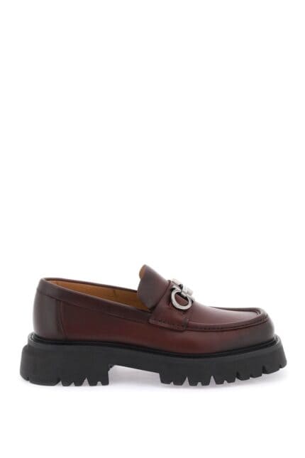 Salvatore Ferragamo Gancini Loafers With Chunky Ole