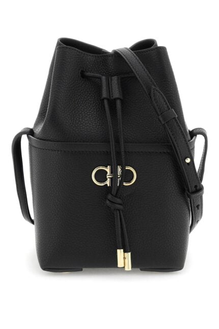 Salvatore Ferragamo Gancini Mini Crossbody Bucket Bag