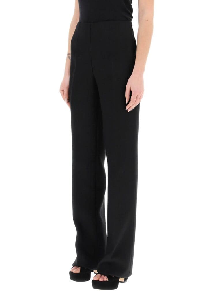 Salvatore Ferragamo High-waisted Straight Crepe Trousers