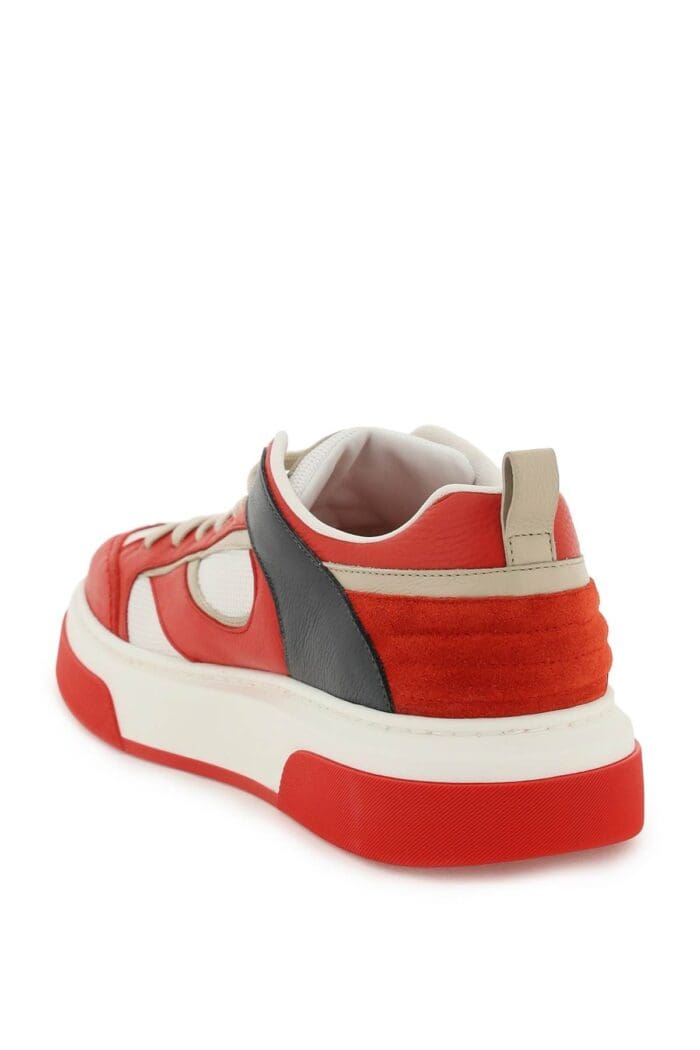 Salvatore Ferragamo Leather & Fabric Sneakers