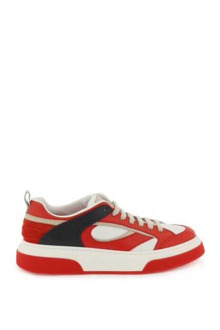 Salvatore Ferragamo Leather & Fabric Sneakers