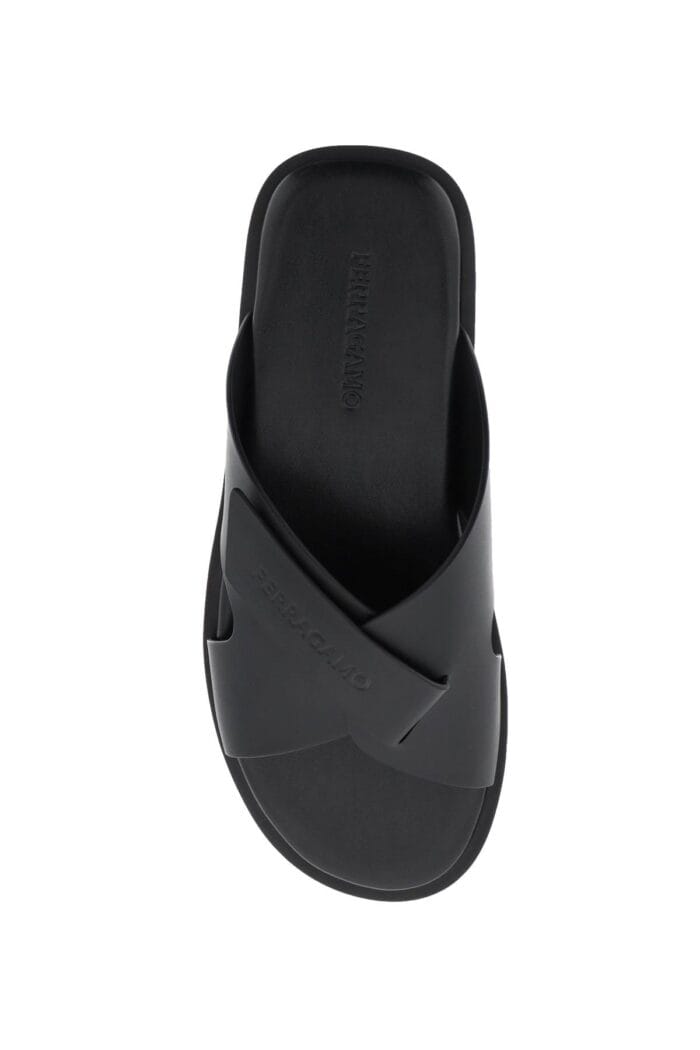 Salvatore Ferragamo Leather Slides