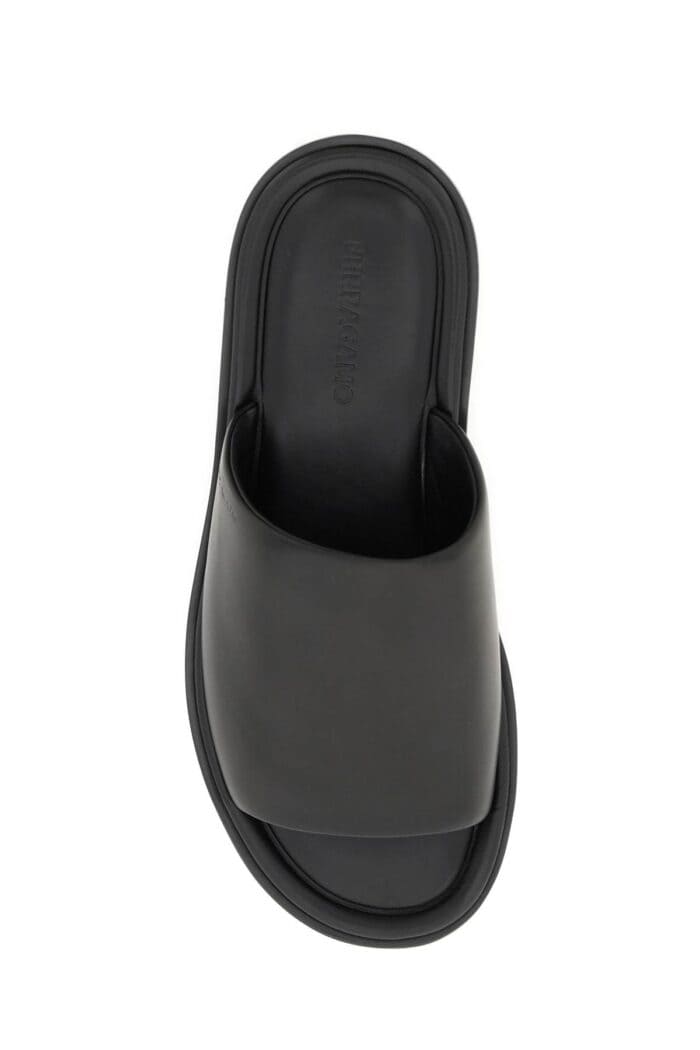 Salvatore Ferragamo Leather Slides