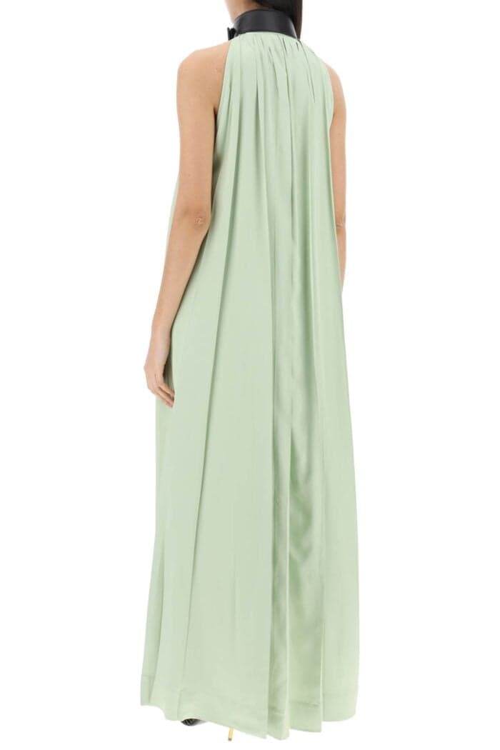 Salvatore Ferragamo Maxi Dress With Leather Buckle Detail