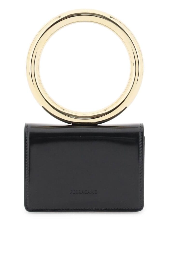 Salvatore Ferragamo Micro Pouch With Satin Metal Handle