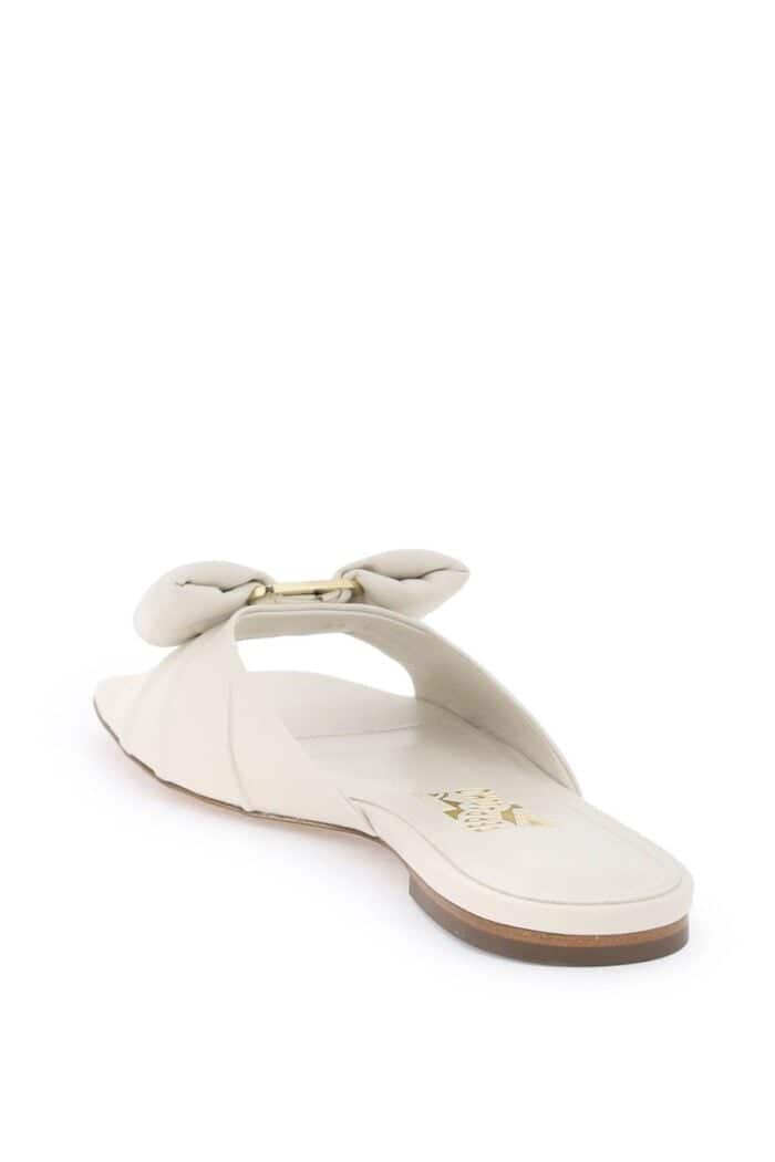 Salvatore Ferragamo "nappa Slides With Bow Detail"