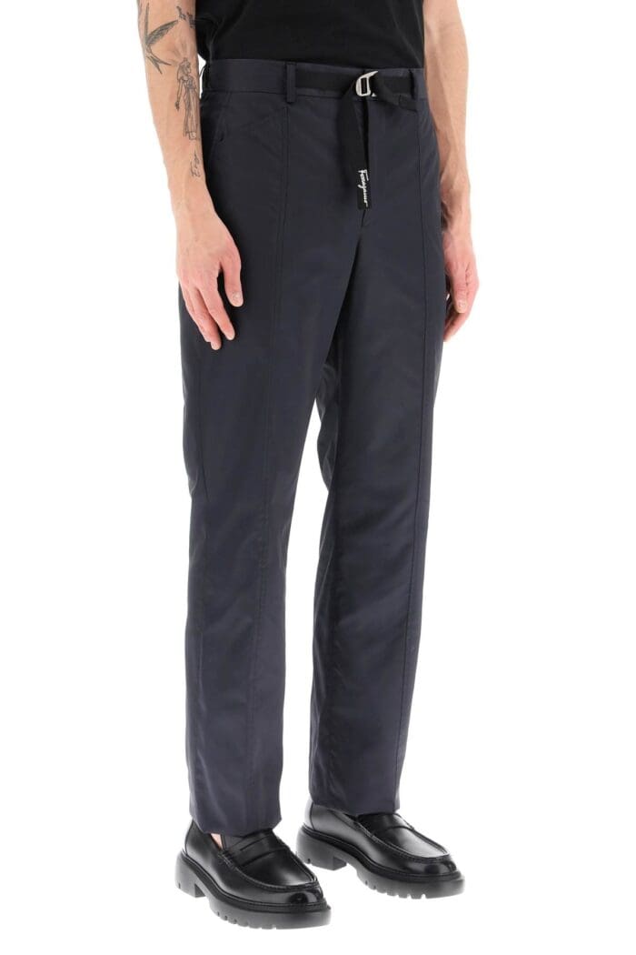 Salvatore Ferragamo Nylon Pants With Drawstring