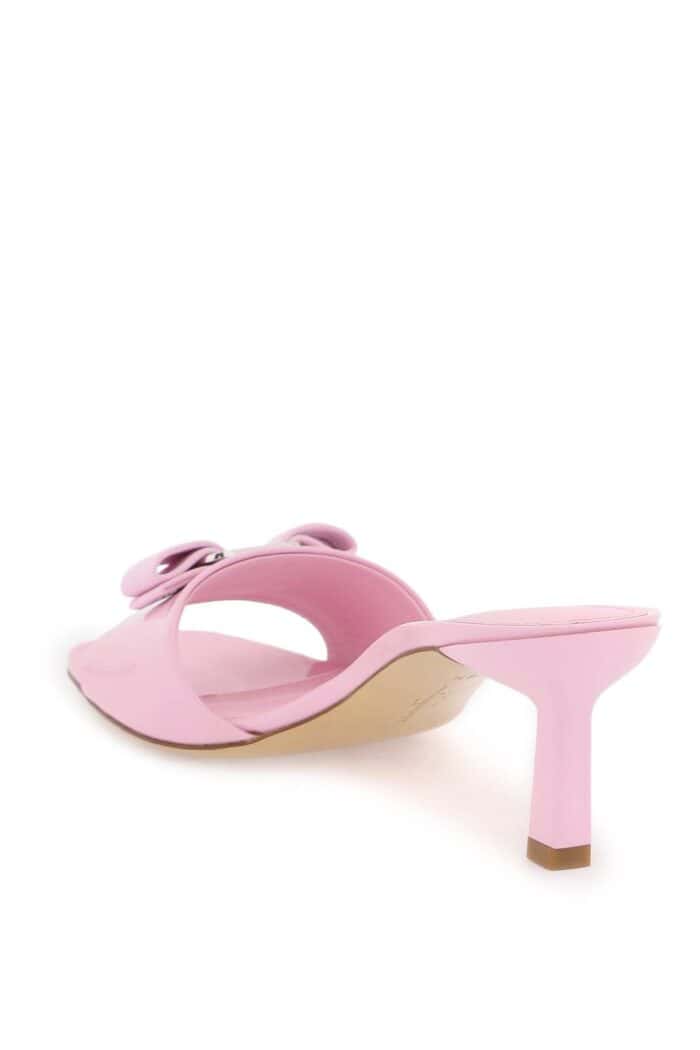 Salvatore Ferragamo Patent Leather Mules With Vara Bow