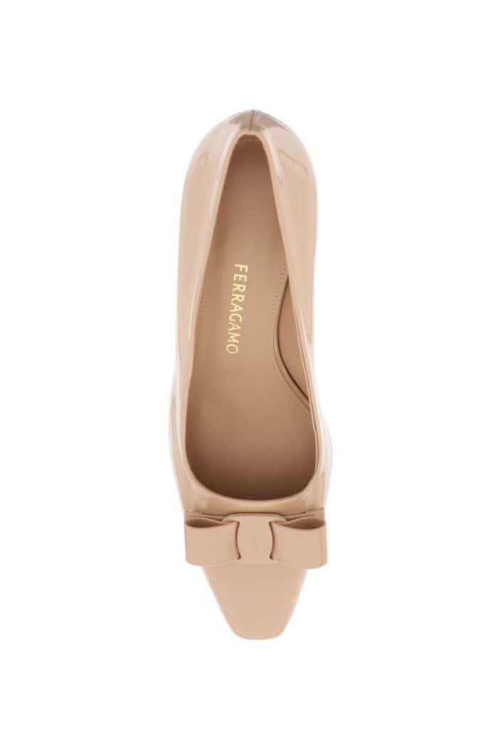 Salvatore Ferragamo Patent Vara Bow Pumps