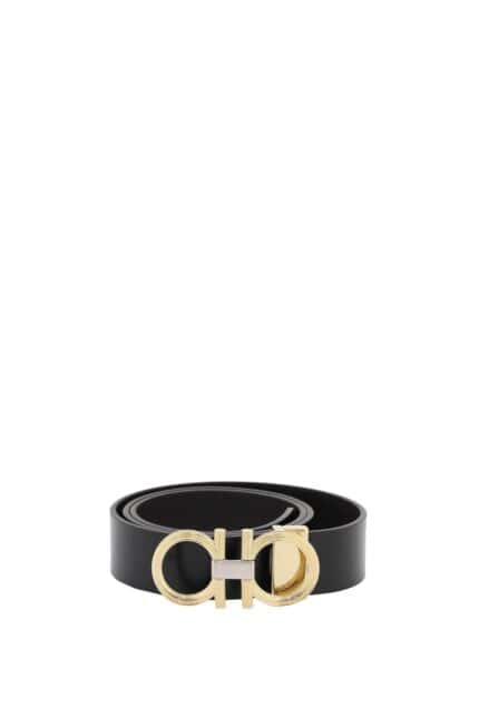 Salvatore Ferragamo Reversible Faceted Gancini Buckle Belt