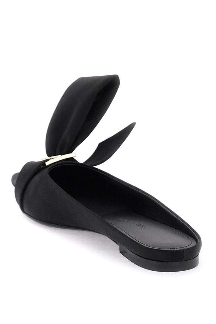 Salvatore Ferragamo Satin Mules With Single Maxi Bow