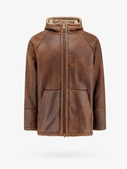 SALVATORE SANTORO Leather Jacket With Fur Lining
