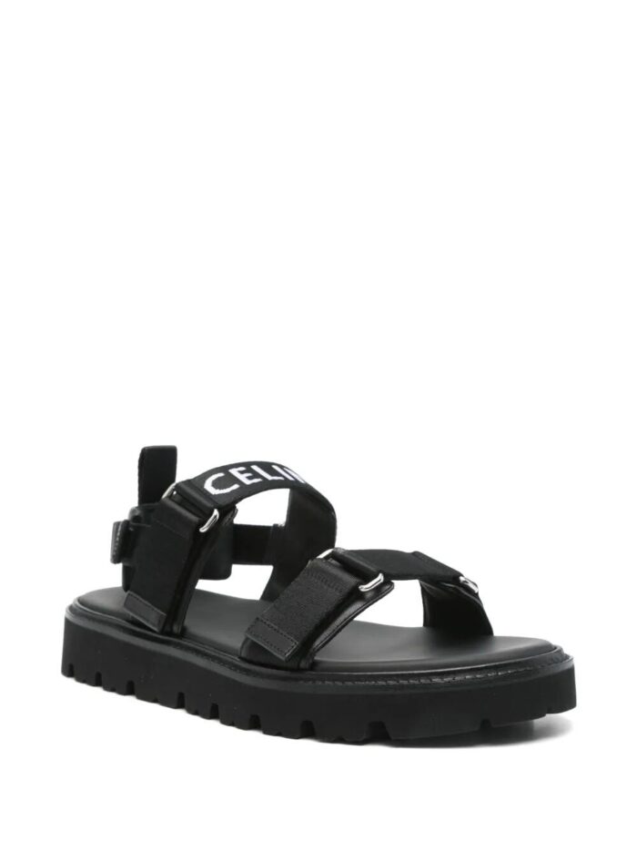 Sandali In Tela Jacquard Celine