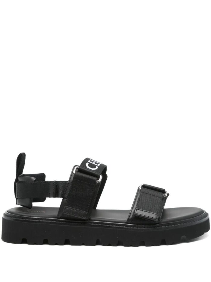 Sandali In Tela Jacquard Celine