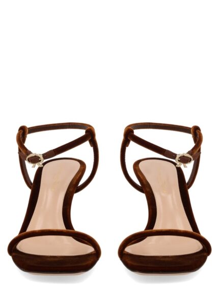 GIANVITO ROSSI SANDALO "MAYFAIR" IN VELLUTO