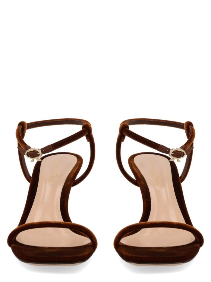 gianvito rossi sandalo "mayfair" in velluto GIANVITO ROSSI SANDALO "MAYFAIR" IN VELLUTO
