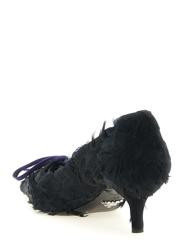 PRADA Satin And Feather Pumps