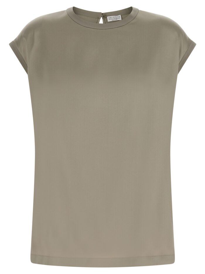 brunello cucinelli satin blouse Brunello Cucinelli Satin Blouse