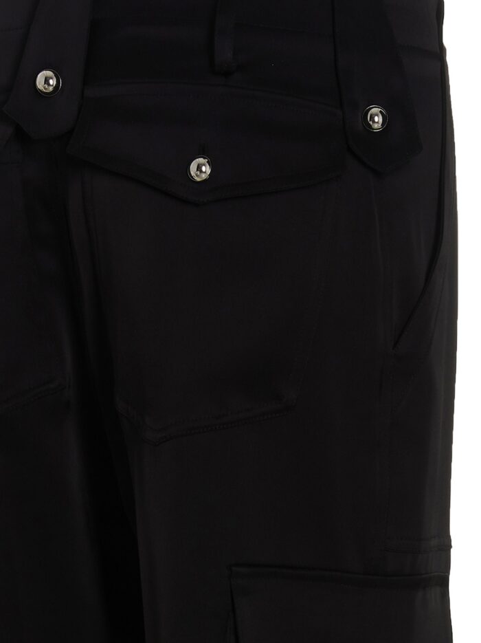 DAVID KOMA Satin Cargo Pants