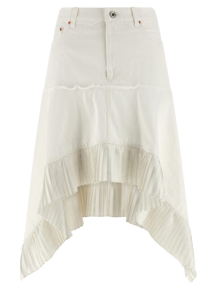 sacai satin denim skirt SACAI Satin Denim Skirt
