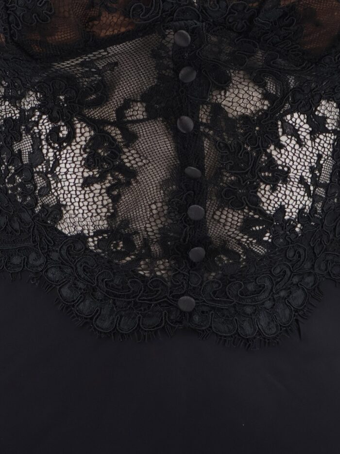 SELF PORTRAIT Satin Dress With Lace Profiles