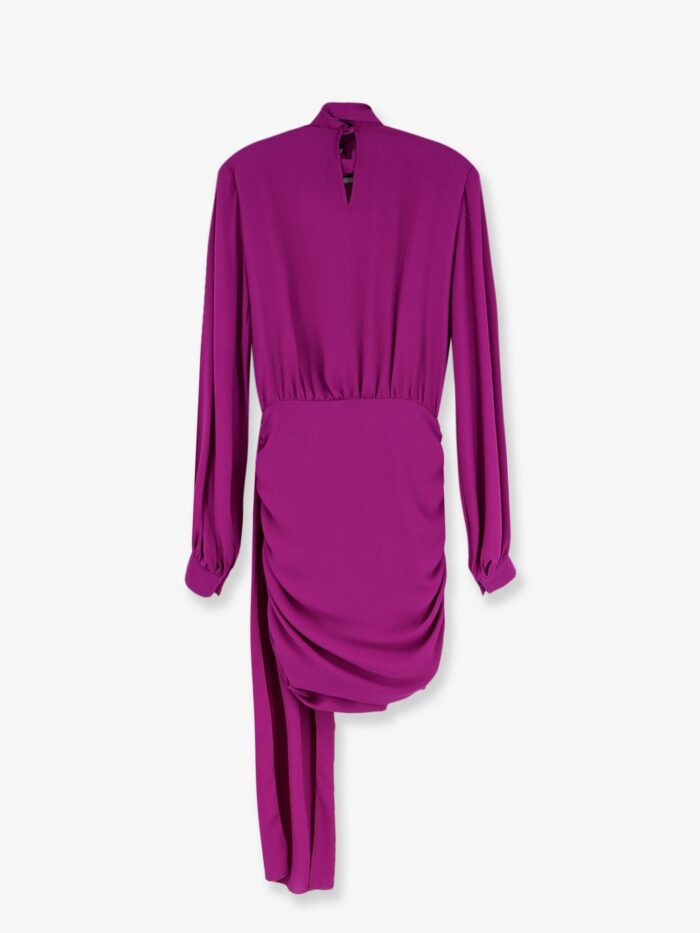 Actualee Satin Dress With Padded Shoulders