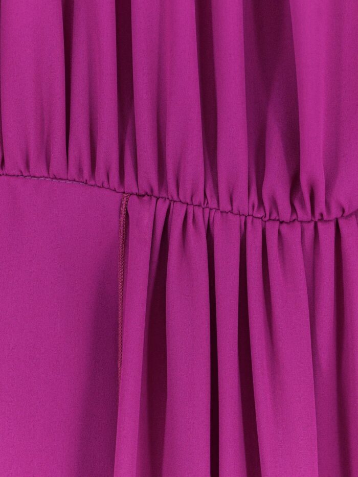 Actualee Satin Dress With Padded Shoulders