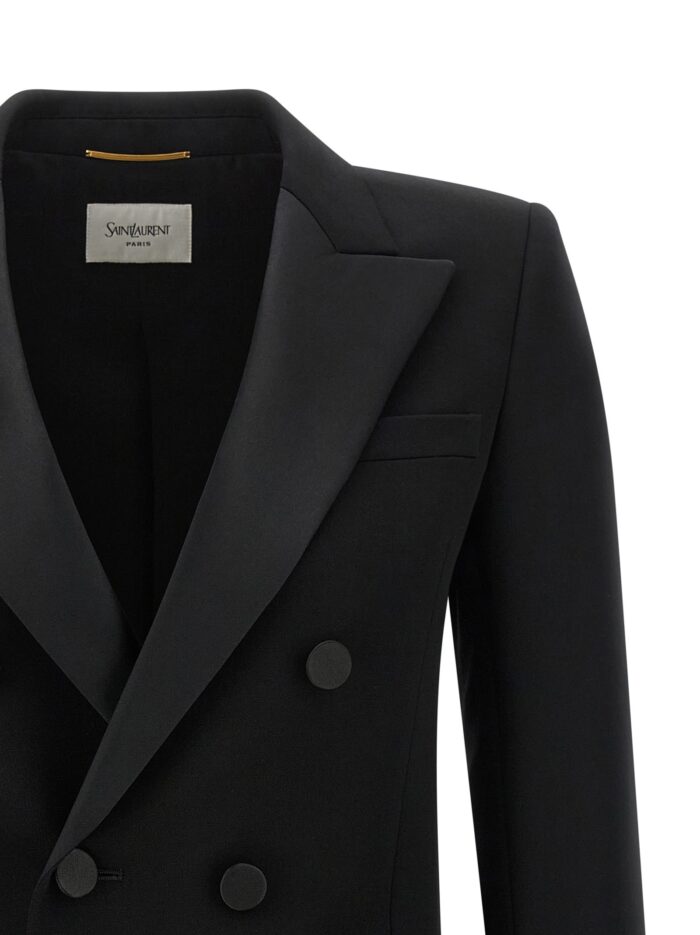 Saint Laurent Satin Lapel Blazer