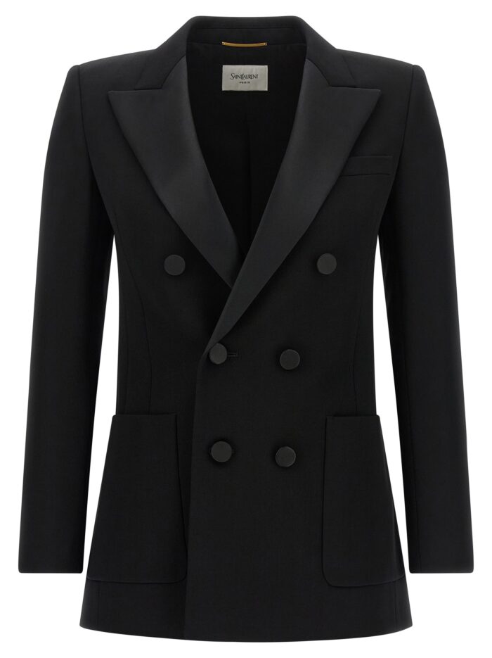 Saint Laurent Satin Lapel Blazer