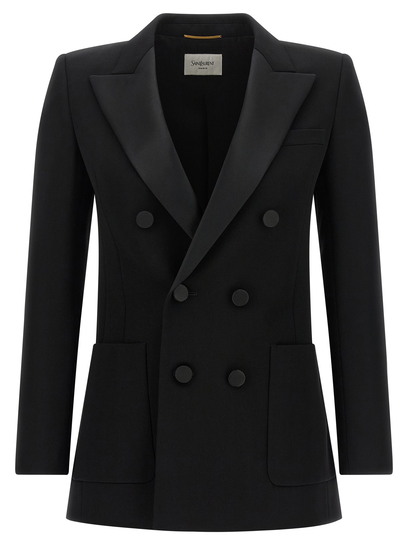 Saint Laurent Satin Lapel Blazer