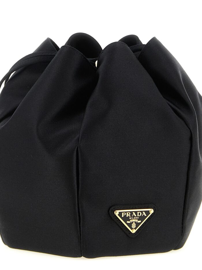 PRADA Satin Mini Bucket Bag