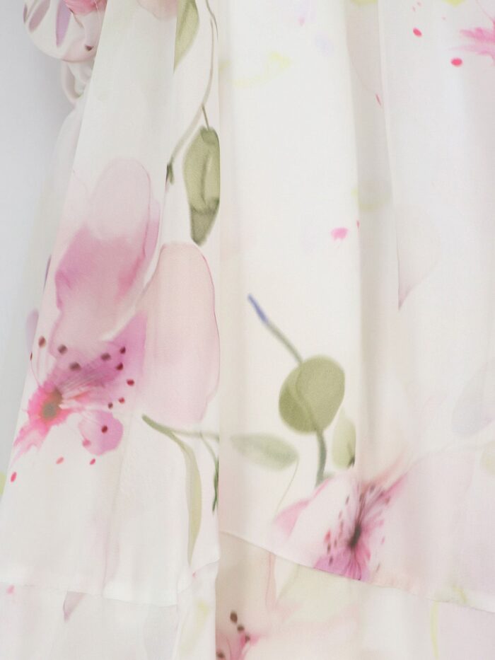 Actualee Satin Mini Dress With Flounces