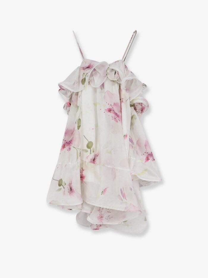 Actualee Satin Mini Dress With Flounces