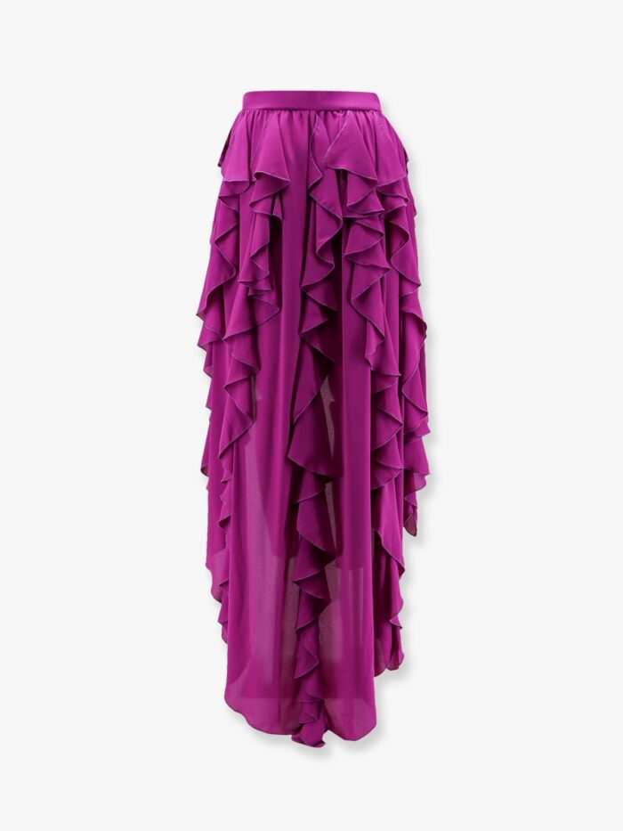 Actualee Satin Ruffled Skirt