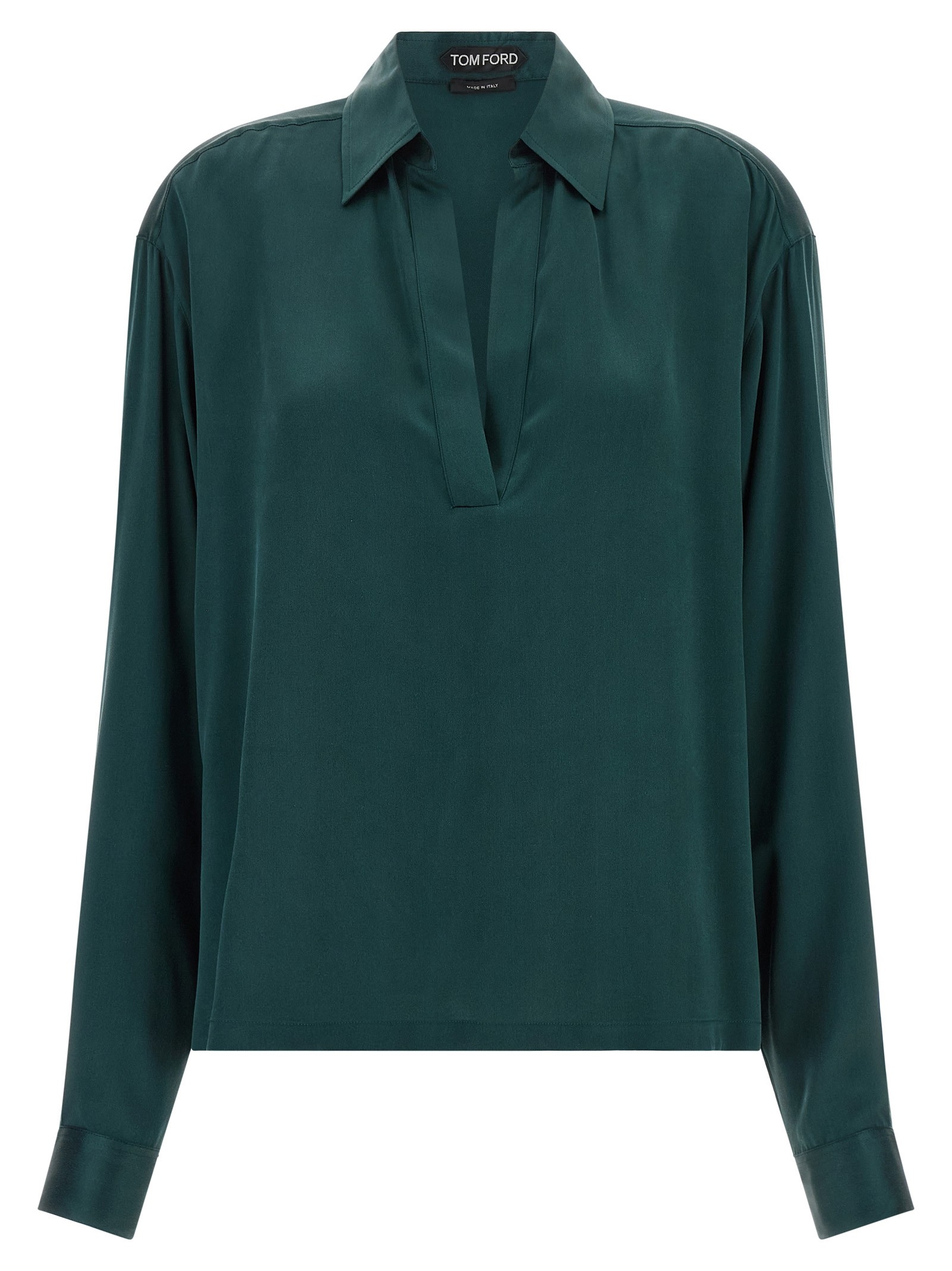 TOM FORD Satin Silk Polo Shirt