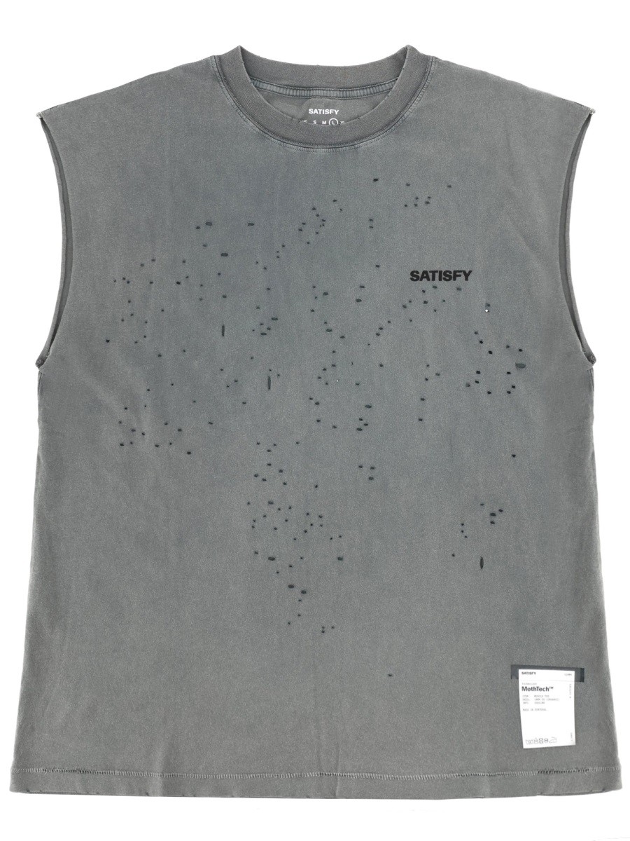 SATISFY CANOTTA SMANICATA CON LOGO