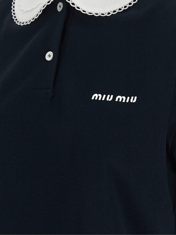 Miu Miu Scalloped Collar Polo Shirt