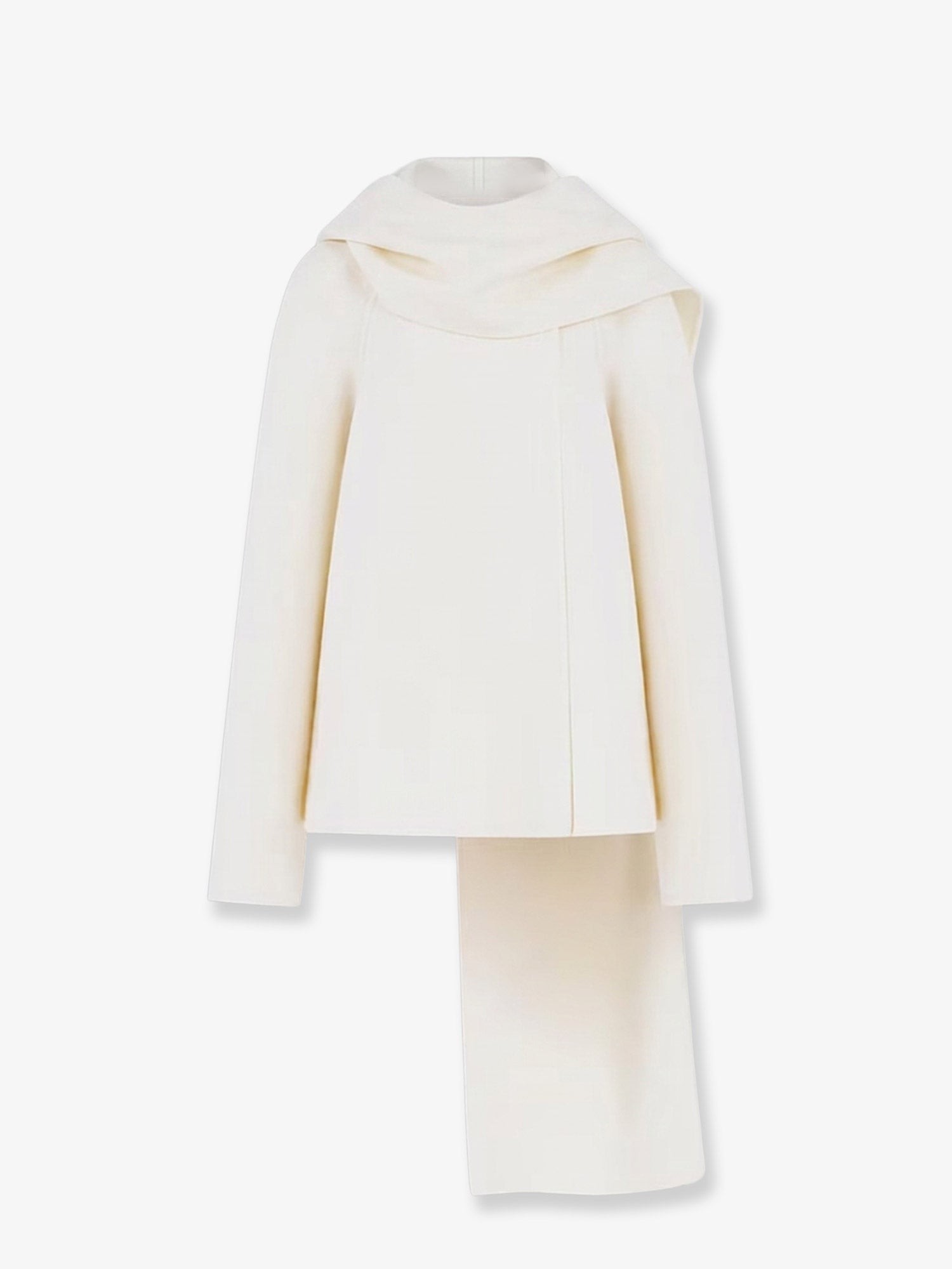 ALAIA Scarf Boiled Wool Coat